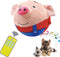 Panup Active Moving Pet Plush Toy - Cute Squeaky Pig Dog Toy, Talking and Singing Plush for Small Dogs, Red