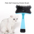 GLOGLOW Pet Grooming Brush, Self Cleaning Slicker Brush Short and Long Hair Shedding Brush for Dogs Cats Gently Removes Loose Undercoat(Blue) Hair Removal Mitts & Rollers