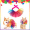 Pride Month Dogs Cats Costume Skirt, Gay Pride Rainbow Adjustable Pet Scarf Collars, Colorful Tutu Costume Accessories