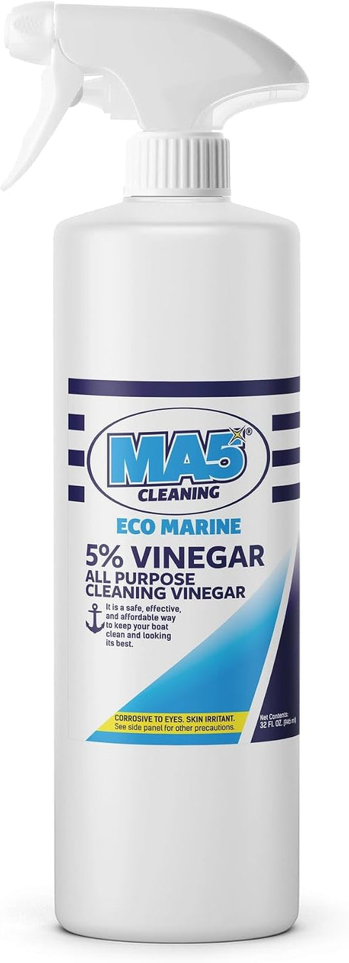 MA5x 5% EcoMarine Vinegar All Purpose Boat Cleaning Vinegar | Biodegradable Safe Boat Cleaner | Multi-Surface Marine