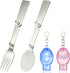 Folding Spoon and Fork Set, 2PCS Foldable Utensils with Case for Camping, Picnic