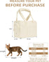 Soft-Sided Dog Carrier for Small Dogs and Cats, Collapsible Cotton Bag with Large Pockets (Beige, 13.6" L x 6.5" W x