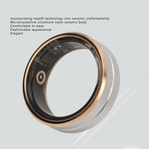 Smart Fitness Ring, Step Counting, Sleep Quality Monitoring, IP68 Waterproof Health Ring with Charging Case, Reshape