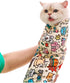 Cat Grooming Wrap Self-Adherent Anti-Scratch Swaddle Restraint Bag for Stress-Free Nail Clipping,