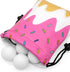 Golf Valuables Pouch, Leather Tee Pouch with Drawstring Closure for Portable Golf Accessories