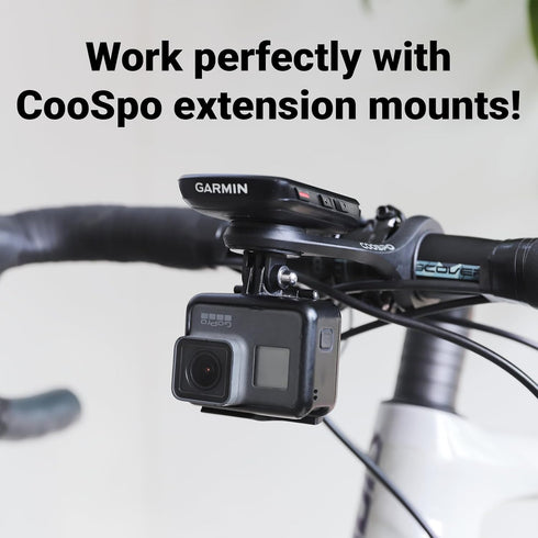 CooSpo Bike Computer Mount, Out Front Cycling Computer Extended Mount, Compatible with Garmin, Wahoo, Bryton, Bike