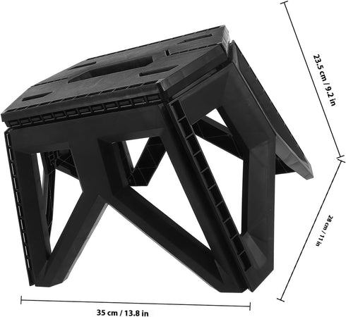 Packable Alipis Portable Folding Stool Outdoor Camping Chair Small Plastic Foldable Step Stool with Handle Lightweight