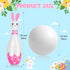 12 Set 10 2 Foilswirl Pcs Kids Easter Bunny Bowling with Bunny Bowling Pins and Balls Inflatable Easter Bunny Games