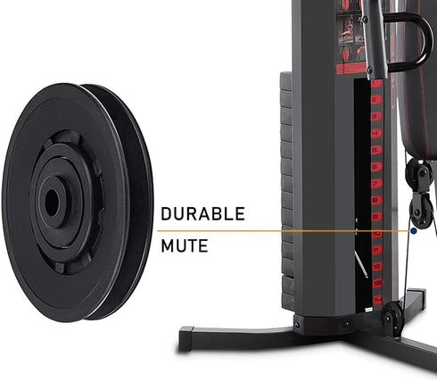Pulley Wheel for Gym Equipment, 90mm/3.5" Nylon Bearing Replacement Wheel for Cable Machines