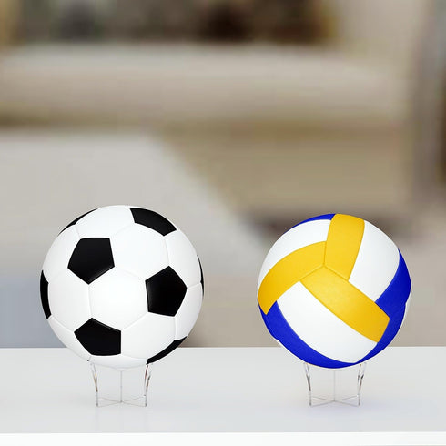 Large Ball Stand 3-Pack - Acrylic Display Stand for Football, Basketball, Soccer, Volleyball, Rugby