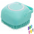 Generic Dog Bath Brush with Shampoo Dispenser - Silicone Dog Shampoo Brush Scrubber