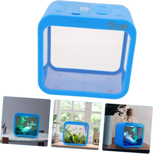 Creative Aquarium Miniature Kits for Work Desk Decor, Small Fish Tank, Ecological Landscape Box, Betta Box Decoration