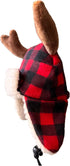 Huxley & Kent Pet Hat | Antler Buffalo Check (Medium) | Holiday Accessory for Dogs/Cats | Festive Christmas Pet Hat |
