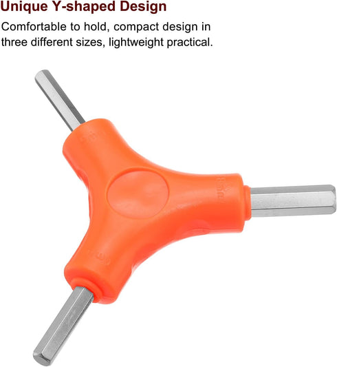 HARFINGTON Y-Shaped 3 Way Bike Hex Wrench 5/6/8mm, All-In-One Multi Portable Biking Torque Spanner for Repair