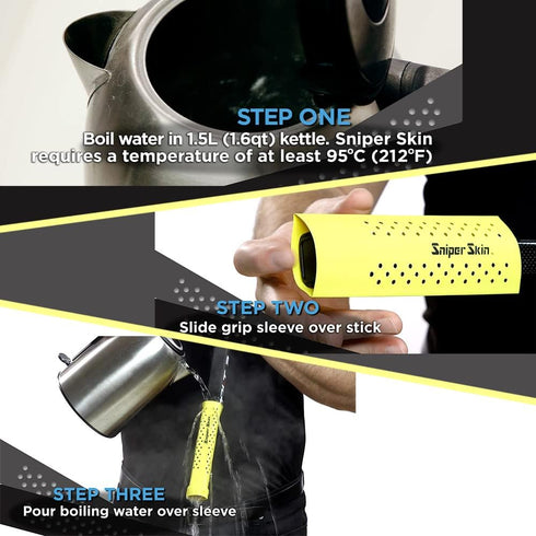 SNIPER SKIN Hockey Grip, Fits Adult and Kids Sticks, Easy Install, Durable, Better Than Hockey Tape