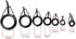 Honbay 7pcs Set Mixed Sizes Fishing Rod Eyes Guides Line Rings Repair Kit