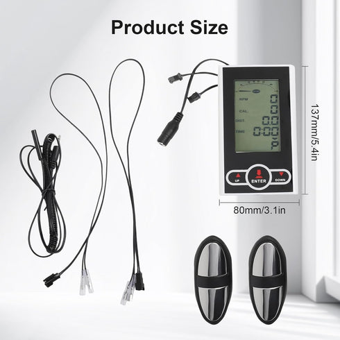 Cloudpower 137X80mm, Exercise Bike Monitor Speedometer With Time Speed Distance Calories Heart Rate Functions, LCD