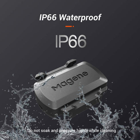 Magene Outdoor/Indoor Speed/Cadence Sensor for Cycling, Wireless Bluetooth/Ant+ Bike Computer for Road and Spinning
