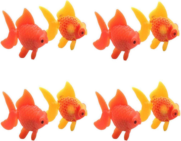 8Pcs Aquarium Plastic Goldfish Ornament, Artificial Fish Decor for Fish Tank Decoration