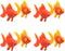 8Pcs Aquarium Plastic Goldfish Ornament, Artificial Fish Decor for Fish Tank Decoration