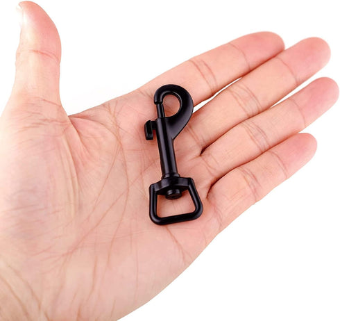 Black Heavy Duty Swivel Eye Bolt Snap Hooks - 3 Inch Dog Leash Clips, 8 Pcs Trigger Snaps Leash Clasp Hooks