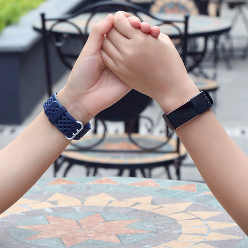 Wepro Bands Replacement for Fitbit Charge 3, Large Waterproof Breathable Sport Strap Accessories for Charge 3 SE, Black