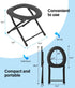 15 Portable Camping Toilet for Adults, Porta Potty for Camping with Removable Plastic Ring and Disposable Toilet Bags