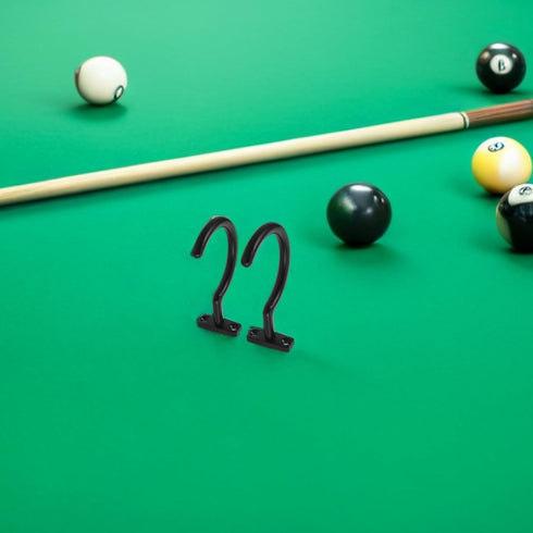 4pcs Didiseaon Metal Pool Cue Holder Hooks for Billiards Table Side Snooker Cue Rack Clips for Organizing and Triangle