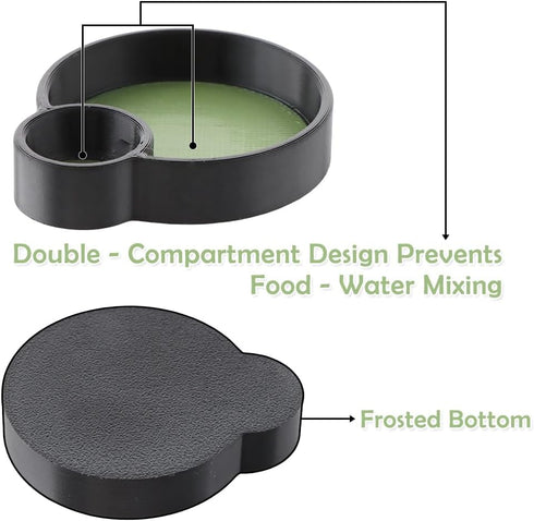 DQITJ 2 Pcs Hermit Crab Food Bowl Round Water Bowl Feeding Dish for Hermit Crab Snail Millipede Small Reptiles