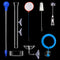 11.8 Inch Shrimp Feeding Tube with Dish, Suction Cup, Cleaning Brush, Aquarium Feeder
