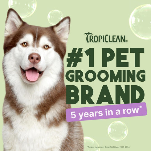 20oz. TropiClean Dog Conditioner, Easy Detangling & Moisturizing Conditioner, Puppy Safe, Made in the USA, Kiwi & Cocoa