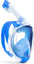 W WSTOO Kids Full Face Snorkel Mask with Dry Top Safe Breathing System, 180 Degree Panoramic View