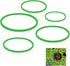 5pcs Aquarium Floating Plant Rings, Foam Fish Feeding Ring for Intercepts Floating Plants (Green)