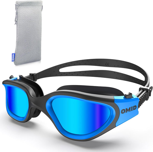 OMID Swim Goggles P2 Polarized - Anti-Fog, Anti-UV, No Leakage for Adult Men, Women, Youth