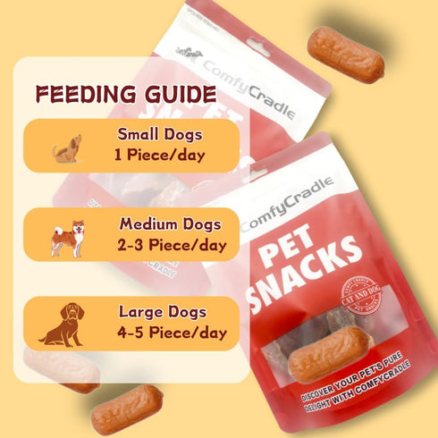 ComfyCradle Friend,3 Pack 14.11 Ounce(Pack 3) All-Natural Dog Treats, Hearty Beef Sausage Links for a Healthy Snack, A