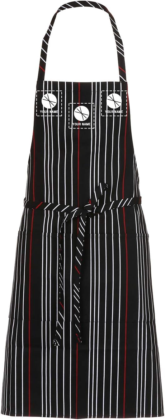 Chef Works Custom Unisex Striped Bib Apron