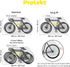 Protekt Bike Cover for 2-3 Bikes, Heavy Duty Outdoor Storage, Rain Dust Resistant, UV Coated Waterproof with Lock Holes