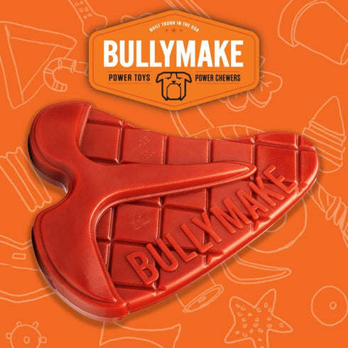 BULLYMAKE Nylon Steak Chew Toy for Dogs - Durable Dog Toy for Aggressive Chewers, Made in USA
