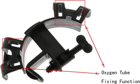 Maxmoral 2pcs Adjustable Plastic Aquarium Water Tube Clamp, Fish Tank Pipe Holder Fixed Clips (Black)