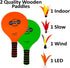 Variety Paddle Ball Game - Wooden Racquetball Set for Kids and Adults Beach Racket Games