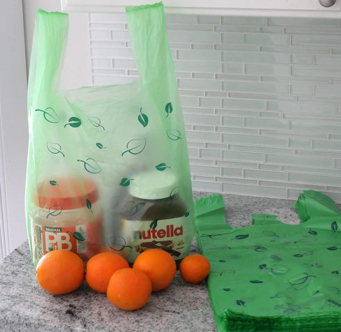 (600 Hammer T-shirt Biodegradable Green Plastic Bag ct.) Small Can Liners Thank You Grocery Shooping Size Doggy Poop