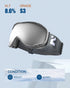 ZIONOR Lagopus B1 Ski Goggles OTG, Anti-fog Snowboard Goggles with UV Protection for Men Women Youth