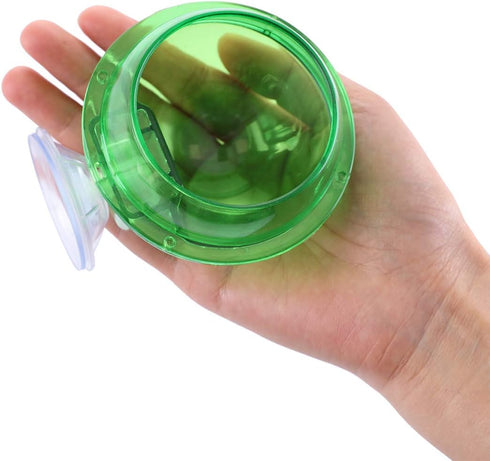 Suction Cup Reptile Feeder, Escape Proof Worm Dish, Gecko Feeder Bowl, Reptile Accessories for Lizard, 2 Pack