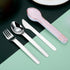 Travel Cutlery Set with Case Portable Silverware Utensils Set,ABS cutlery box, spoon and forkReusable Flatware Set Cutlery Set for Camping Picnic Hiking Office (pink), 1, BXCJ01 by ZHUNIPINGAN