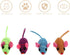 Totority Catnip Mice Cat Toy, Rubber Band Mouse with Elastic Rope for Cats, Realistic Teaser Playing Prop