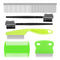 Flea Comb Lice Comb - 2-in-1 Pet Grooming Combs for Dogs and Cats, Tear Stain Remover, Green
