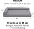 Furhaven Cooling Gel Dog Bed for Medium/Small Dogs, Removable Bolsters & Washable Cover, Up to 35 lbs, Titanium
