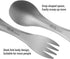 TiTo Titanium Spork 2-in-1 Spoon, Fork, Knife - Lightweight Camping Utensil for Outdoor Traveling, Hiking (Round, 2