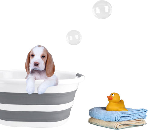 ddLUCK Multi-Functional Collapsible Pet Bathtub, Portable Indoor Outdoor Washing Tub for Small Pets