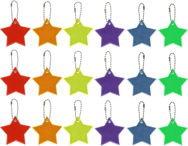 PATIKIL Safety Reflector, 18 Pack Reflector Tag Pendant, Reflective Safety Keychain Gear for Backpack, Cycling, Running
